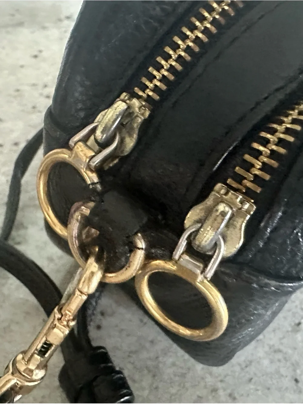 Tory Burch Black Pebbled Leather Camera Bag/Crossbody - w/ 2 straps, no rubbing